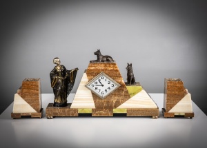 Антикварный каминный гарнитур в стиле ар-деко (Art Deco), изготовленный во Франции в 1920–1930-х годах код.&nbsp;RM4165826