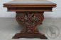 Антикварный стол с объемной резьбой на «коньках» прямоугольной формы код. BE107518 фото 1