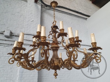 Старинная французская люстра из бронзы в стиле Людовика XV код.&nbsp;BE4165387