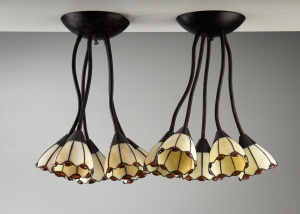 картинка Старинные светильники (2 шт.) в форме цветов салоне старинных вещей "Шебби" являющийся официальным дистрибьютором в России и Беларуси