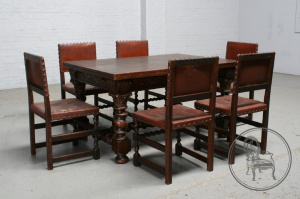 картинка Антикварный стол и стулья (6 шт.) салоне старинных вещей "Шебби" являющийся официальным дистрибьютором в России и Беларуси