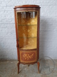 Антикварная угловая витрина из палисандра с маркетри код. BE4097678