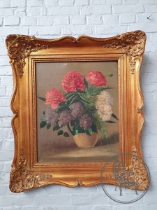 картинка Старинная картина на холсте салоне старинных вещей "Шебби" являющийся официальным дистрибьютором в России и Беларуси