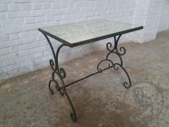 Антикварный кованый столик с зеркальной столешницей код. BE4112892