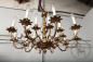 Антикварная бронзовая люстра на 18 свечей код. BE107568 фото 5
