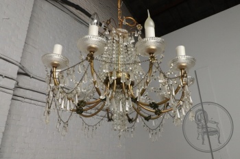 Старинная люстра из латуни в стиле Людовика XV код. BE4097484