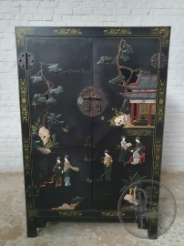 Старинный китайский комод с росписью и инкрустацией код. BE4121826