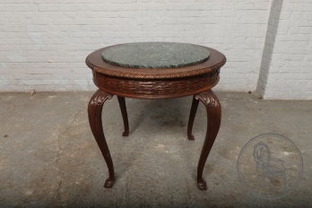 Антикварный дубовый столик с мраморной повехностью код. BE4140450