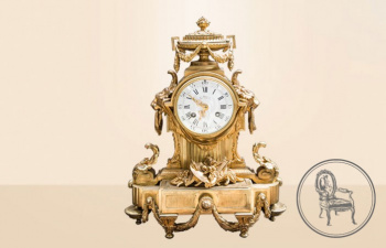 Антикварные каминные часы код. VS1103