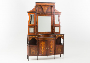 картинка Антикварный комод с зеркалом салоне старинных вещей "Шебби" являющийся официальным дистрибьютором в России и Беларуси