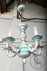 Старинная итальянская фарфоровая люстра в стиле рококо код. BE3259291