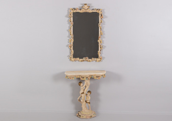 Антикварный консольный столик с зеркалом код. RM43646