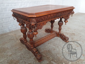 Антикварный ореховый письменный стол код. BE4097296