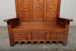Антикварная скамья из дуба в готическом стиле с фигурными завесами код. BE107018 фото 11