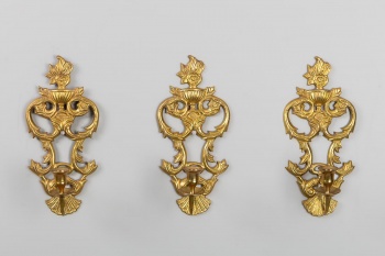 Старинные настенные подсвечники (3 шт.) из латуни код.&nbsp;RM4101121