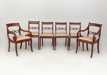 Старинный набор стульев (6 шт.) код. RM60625