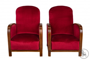 Старинные кресла (пара) из березы в стиле арт-деко код. VS3253757