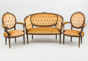 картинка Антикварный комплект для гостиной (3 шт.) салоне старинных вещей "Шебби" являющийся официальным дистрибьютором в России и Беларуси