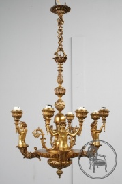 Антикварная бронзовая люстра с мифологическими фигурами код.&nbsp;BE4165624