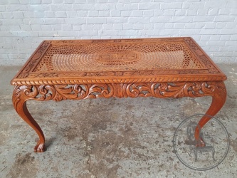 Антикварный кофейный столик с ротангом код. BE4097343