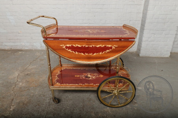 Старинный итальянский сервировочный столик на колесах код. BE107210