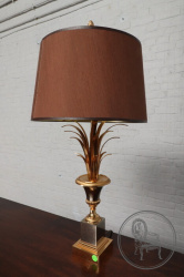 Старинная бронзовая настольная лампа в стиле арт-деко код. BE58794