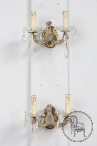 картинка Бра старинные настенные (2 шт.) салоне старинных вещей "Шебби" являющийся официальным дистрибьютором в России и Беларуси