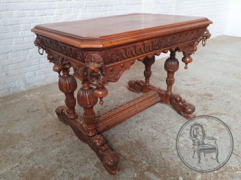 Антикварный ореховый письменный стол код. BE4097296