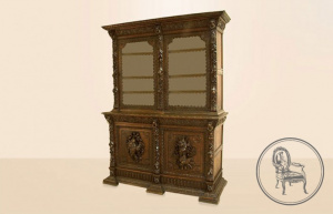 картинка Антикварный посудный шкаф салоне старинных вещей "Шебби" являющийся официальным дистрибьютором в России и Беларуси