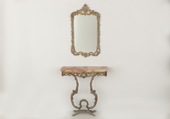 Старинный консольный столик с зеркалом код. RM53982