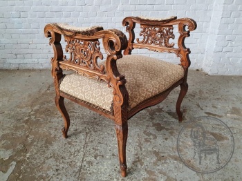 Антикварная ореховая скамья код. BE4127570