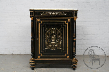 Антикварный комод в стиле Наполеона III со столешницей из белого мрамора код. BE106960