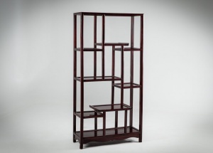 картинка Старинная этажерка из темного дерева с открытыми полками салоне старинных вещей "Шебби" являющийся официальным дистрибьютором в России и Беларуси