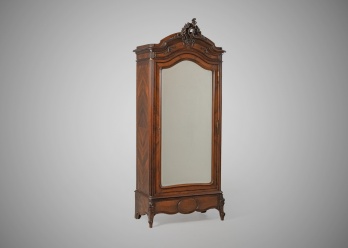 Антикварный одностворчатый шкаф с зеркалом (bonnetière) код. RM4166058