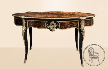 Антикварный столик с интарсиями код. VS0832