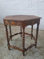 Антикварный приставной столик с винтовыми опорами Barley Twist код. BE4097629