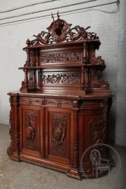 Антикварный ореховый открытый буфет код. BE4097379