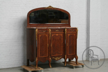 Антикварный комод из красного дерева с зеркалом код. BE6622