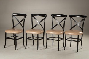 картинка Старинные стулья с металлическим каркасом (4 шт.) салоне старинных вещей "Шебби" являющийся официальным дистрибьютором в России и Беларуси