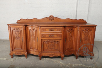 Антикварный дубовый комод в стиле рококо с пятью дверцами код. BE3259348