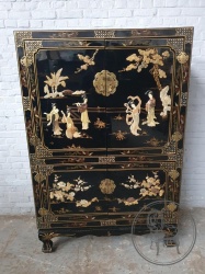 Старинный комод в ориентальном стиле с росписью код. BE4118002