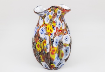 Винтажная стеклянная ваза фантазийной формы код. RM4100624