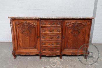 Антикварный комод с мраморной столешницей в рокайльном стиле код. BE106982