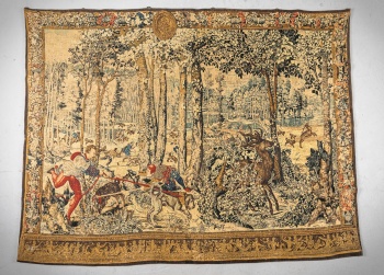 Старинный гобелен из серии «Охота императора Максимилиана» код.&nbsp;RM4165901