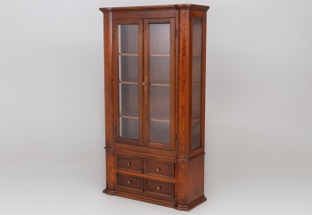 Старинный посудный шкаф из красного дерева код. RM4101237