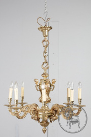 Антикварная бронзовая люстра с маскаронами код. BE107644