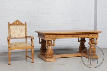 Антикварный набор мебели для кабинета код. BE9388