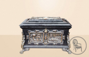 картинка Антикварная коробочка для украшений салоне старинных вещей "Шебби" являющийся официальным дистрибьютором в России и Беларуси