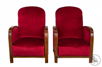 Старинные кресла (пара) из березы в стиле арт-деко код. VS3253757