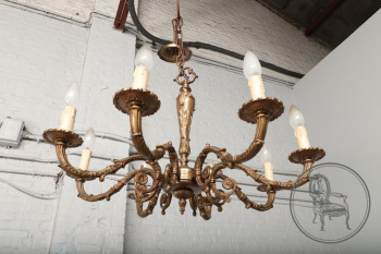 Старинная французская бронзовая люстра на 8 рожков код. BE107222
